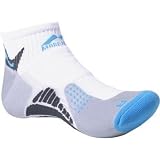 Womens More Mile cushioned SAN DIEGO running sock White/Light Blue