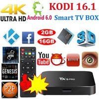 2017 New Model Tx5 Pro2 with Kodi 16.1 installed Quad core with 4k/3D output Android lollipop TV Box