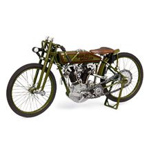 Harley Davidson 8-Valve Die-Cast Collectible. New for 2008. Die-cast 1:10 scale model of vintage 8-valve racer motorcycle, features working suspension and drive chain. The frame, gas tank, and engine are all made of full die-cast. Includes Certificate of Authenticity. 99325-08V