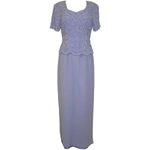 Mother Of The Bride Beaded Short Sleeve Chiffon Formal Wedding Party Gown MOB Dress