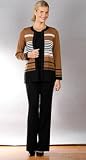 WALNUT MULTI STRIPE JACKET BY EXCLUSIVELY MISOOK