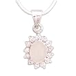 Moonstone necklace, 'Dazzle' 15.8" L