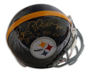 Rocky Bleier Signed Steelers Full Size Throwback Helmet