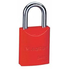 Master Lock 6835KARED High-Visibility Keyed-Alike Aluminum Padlock, Red