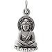 Small Sitting Young Buddha Pendant or Charm in Sterling Silver, #8440