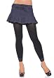 Opaque Footless Tights With Lace Trim