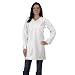 Lakeland MicroMax Microporous General Purpose Lab Coat, Disposable, Large, White, 2 Pockets (Case of 30)