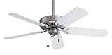 Emerson Ceiling Fans B52WW and CF4800BS 50 Premium Ceiling Fan in Brushed Steel with Optional Contr