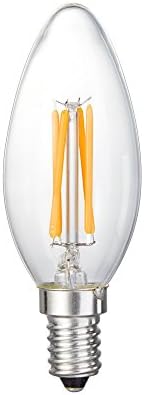 Edison Mills LED Candelabra Blunt Tip Bulb E12 Base Chandelier - 3.5W - Replaces 40 Watt Chandelier Bulbs - Dimmable - 2700K