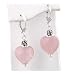 Sterling Silver Rose Quartz Heart Leverback Earrings