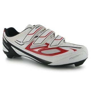 Muddyfox RBS200 Mens Cycling Shoes White/Black/Red 8 UK UK