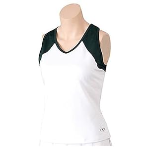 Buy Ladies Balle de Match Racer-Yip Tank - White Pine Green