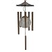 Color Changing Solar Powered Wind Chime Copper Finish