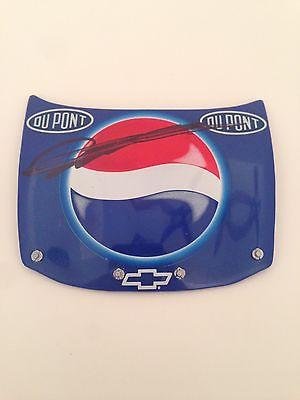 Jeff Gordon NASCAR PEPSI Dupont Racing Signed 4x4 Plastic Hood #28 - Autographed NASCAR Miscellaneous Items