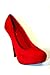 EROGANCE Velour Plateau High Heels Pumps Rot EU 36 - 46 / A3532