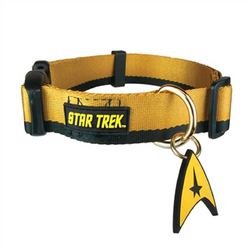 Star Trek Dog Collar Gold Large- Boldly go where no other dog has gone before