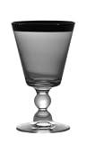 Quid - 1125044 - Classic Style Black & White - Coffret 3 Verres à Pied - Eau Marlon Noir