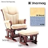 Glider - Natural Finish/Blue Mint Fabric