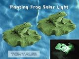 POND OR POOL SOLAR FLOATING FROG ON LILY PADS LANDSCAPE LIGHTS (Set of 2)