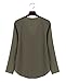 DEARCASE Women's Shirts Fashion V-Neck Long Sleeve Loose Comfort Chiffon Blouse