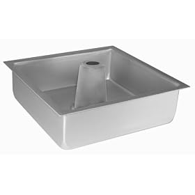 Fat Daddio's Square Anodized Aluminum Angel Food Cake Pan, 10 Inch x 3.5 Inch by Fat Daddio's