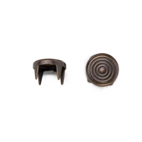 Concentric Circle Nailhead, Size 30, Solid Brass, Colonial Gold Finish, 300 pieces per pack