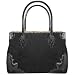 Forzieri Capaf Black Suede and Leather Tote Bag