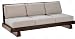 Helsinki Modern Sofa (Dark Brown Vinyl / Oak)