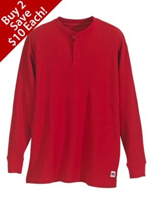Mens Thermal Henley - SPECIAL: 2 or More Save $10 ea.