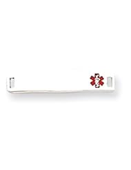 14k Gold White Gold Medical Jewelry ID Plate