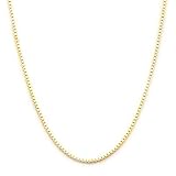 14k Yellow Gold Baby Box Chain Necklace - 16