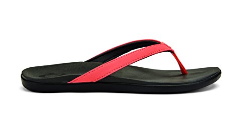 OluKai Ho'opio Sandal - Women's Coral/Dark Shadow 8
