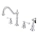 Kingston Brass KB1791BLBS+ Heritage 8-Inch Centerset Kitchen Faucet, Polished Chrome