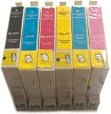 1 Set of 6 Compatible Ink Cartridges for Epson Stylus RX500 by GFS