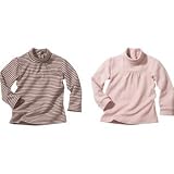 La redoute creation pack of 2 baby girl's t-shirt with roll neck gry/pnk strp 102