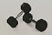 Set of 8-Sided Rubber Encased Dumbbells with Chrome Steel Contoured Handle - 5-50 Pound in 5 Pound Increments