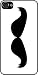 Rikki KnightTM Hercule Poirot Mustache Rubber Black iphone Case (with bumper) Cover for Apple iPhone® 4 & 4s Universal: Verizon - Sprint - AT&T - Unisex - Ideal Gift for all occassions!