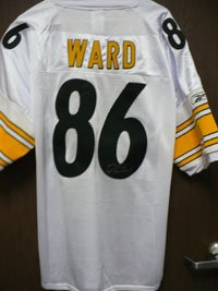 Signed Ward, Heinz (Pittsburgh Steelers) Authentic Away Pittsburgh Steelers Jersey