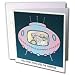 Londons Times Space The Final Frontier Cartoons - Alien Reads National Enquirer - Greeting Cards-12 Greeting Cards with envelopes
