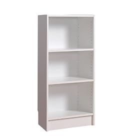 Low Narrow Bookcase-White