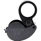Black Led Light Loupe 30x Power 25mm Jewelry Magnifying Glass Magnifier Lighted W Case by BestJewelrySupply