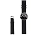 MOTONG Fashion design Replacement silicone Watch Band Watch Strap Bracelet for Motorola Moto 360 Watch (Black)