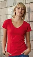 Fruit Of The Loom Lady-Fit Valueweight V-Neck Softer Feel Wear Womens T-Shirts