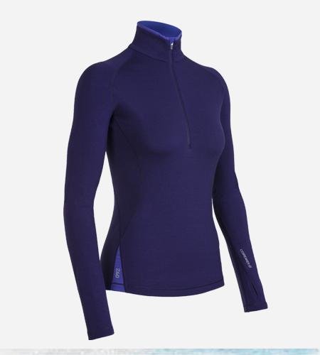 Icebreaker Damen Shirt GT260 Long Sleeve Express Zip, aura, S, IBSB85E89S