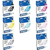 Epson 8 Color Ink Set with Photo Black for the Stylus R2400 Inkjet Printer.
