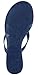 Capelli New York Ladies Fashion Flip Flop Jelly Thong With A Bow Navy 10