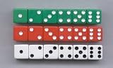 DOT DICE 6 EACH OF RED WHITE & GREEN