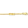 14K Yellow Gold Round Wheat Chain - 1.50mm - 18 inch