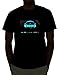 EmazingLights DJ Disco Ball With Headphones Sound Activated Light Up Rave Shirt (Small)