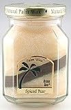 Aloha Bay Palm Wax Candles - Spiced Pear (Cream/Green) - Scented Deco Jars 8.5 oz 55 Hours